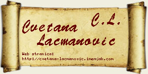 Cvetana Lacmanović vizit kartica